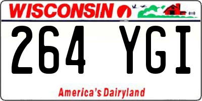WI license plate 264YGI