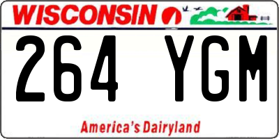 WI license plate 264YGM