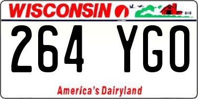 WI license plate 264YGO