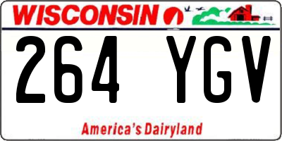 WI license plate 264YGV