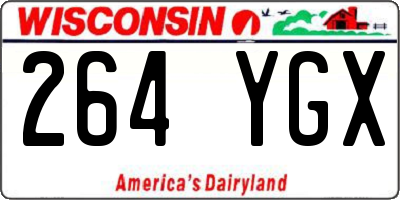 WI license plate 264YGX