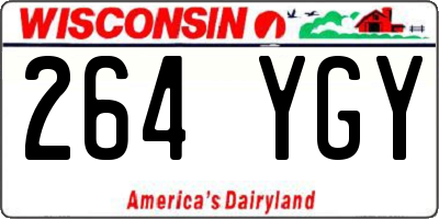WI license plate 264YGY