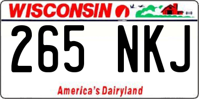 WI license plate 265NKJ
