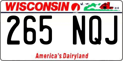 WI license plate 265NQJ
