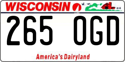 WI license plate 265OGD