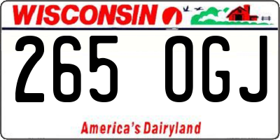 WI license plate 265OGJ