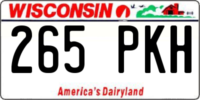 WI license plate 265PKH