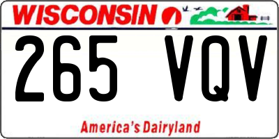 WI license plate 265VQV