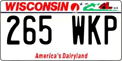WI license plate 265WKP