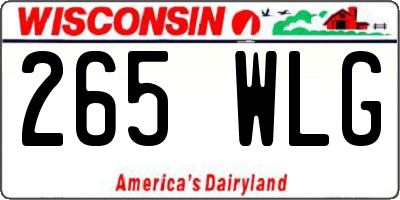 WI license plate 265WLG