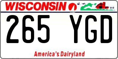 WI license plate 265YGD