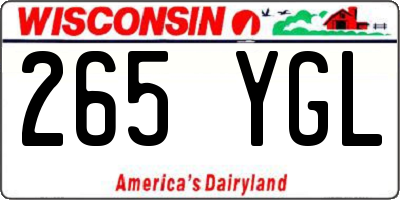WI license plate 265YGL