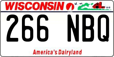WI license plate 266NBQ