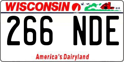 WI license plate 266NDE