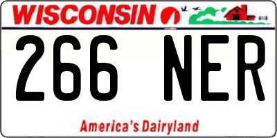 WI license plate 266NER