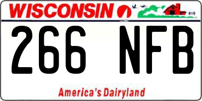 WI license plate 266NFB