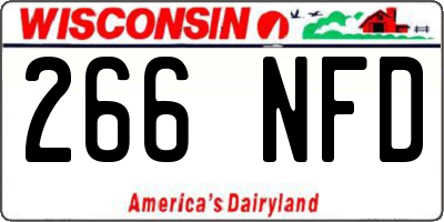 WI license plate 266NFD