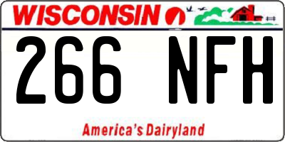 WI license plate 266NFH