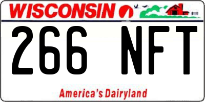 WI license plate 266NFT