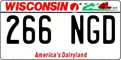 WI license plate 266NGD