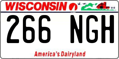 WI license plate 266NGH