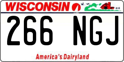 WI license plate 266NGJ