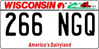WI license plate 266NGQ