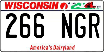 WI license plate 266NGR