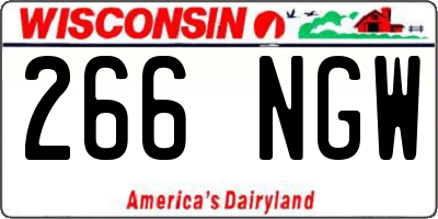 WI license plate 266NGW