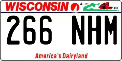 WI license plate 266NHM