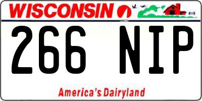 WI license plate 266NIP