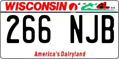 WI license plate 266NJB