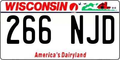 WI license plate 266NJD