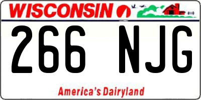 WI license plate 266NJG
