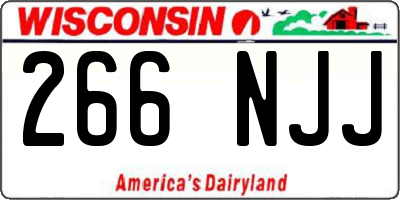 WI license plate 266NJJ