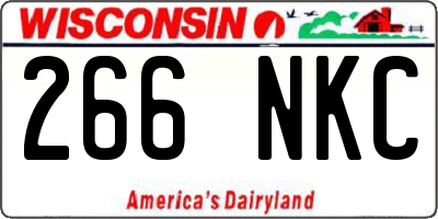 WI license plate 266NKC