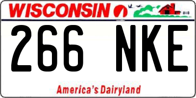 WI license plate 266NKE