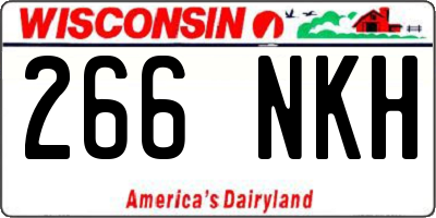 WI license plate 266NKH
