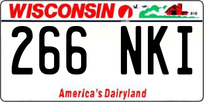 WI license plate 266NKI