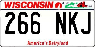 WI license plate 266NKJ