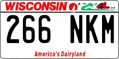 WI license plate 266NKM