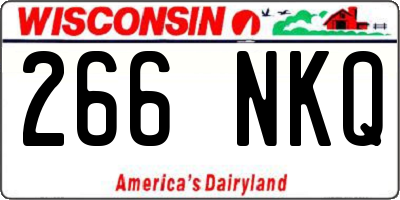 WI license plate 266NKQ