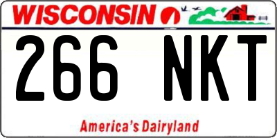 WI license plate 266NKT