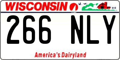 WI license plate 266NLY