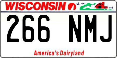 WI license plate 266NMJ