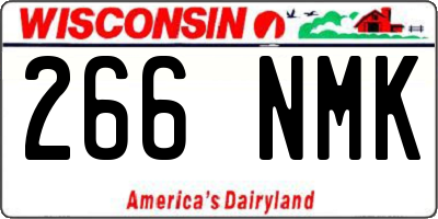 WI license plate 266NMK