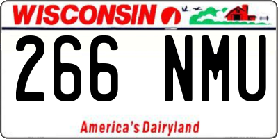 WI license plate 266NMU