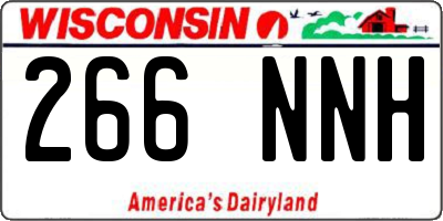 WI license plate 266NNH