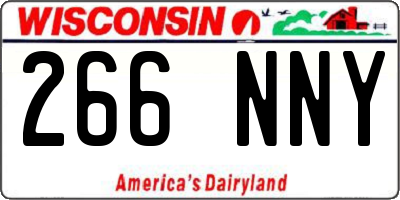 WI license plate 266NNY