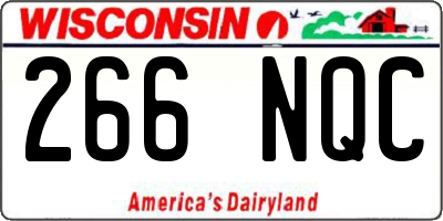WI license plate 266NQC